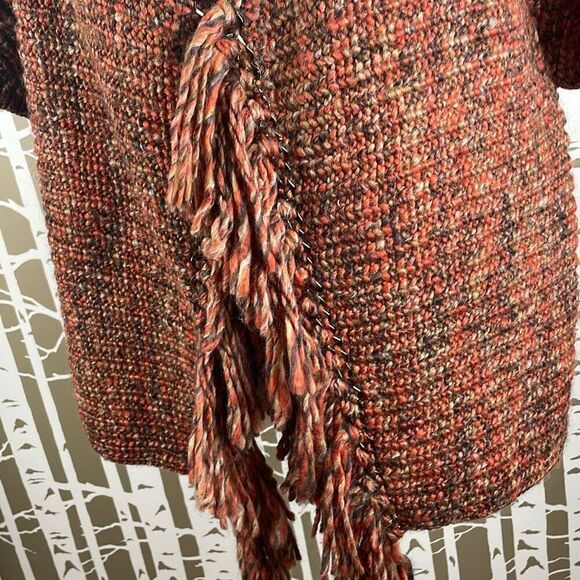 NWT Chico’s Katarina Hardware Fringe Short Sleeve Cardigan Sweater - Picture 6 of 13